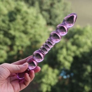 Deep Purple Glass Dildo